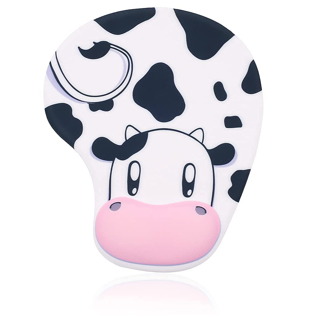 Verilux Mouse Pad ,Cute Cow Mouse Pad with Wrist Rest Computer Gaming Mousepad Cartoon 3D-Cow Wrist Rest Mouse Pads for Laptop Office Work Women Men Kids Verilux Mouse Pad ,Cute Cow Mouse Pad with Wrist Rest Computer Gaming Mousepad Cartoon 3D-Cow Wrist Rest Mouse Pads for Laptop Office Work Women Men Kids